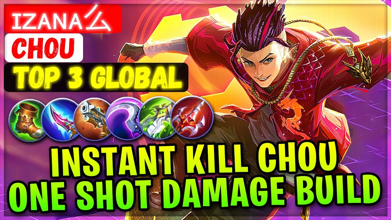 Instant Kill Chou, One Shot Damage Build [ Top 3 Global Chou ] ɪᴢᴀɴᴀ么 - Mobile Legends Emblem Build
