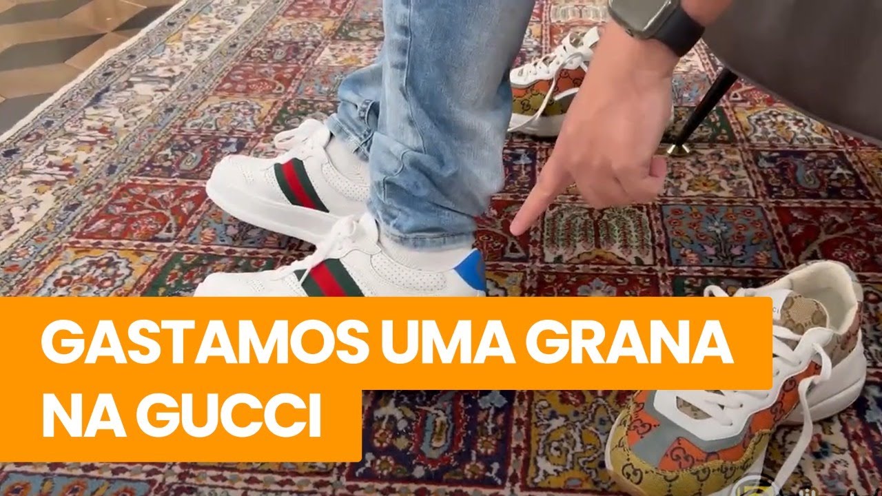 GASTAMOS UMA GRANA NA GUCCI COMPRANDO TÊNIS 😨 QUANTO SERÁ QUE CUSTOU ? #VlogdoBataa