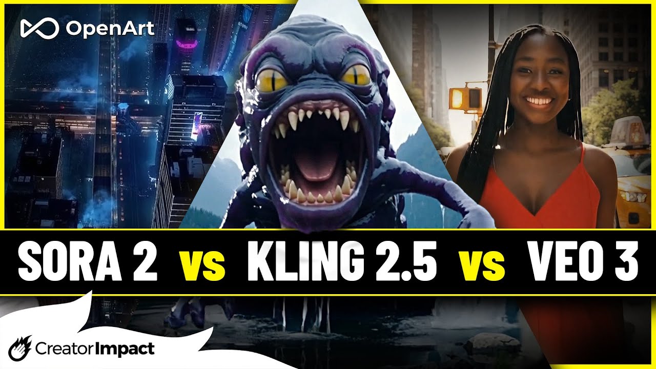 Сравнение лучших видеогенераторов на базе ИИ! Sora 2 против Veo 3.1 против Kling 2.5