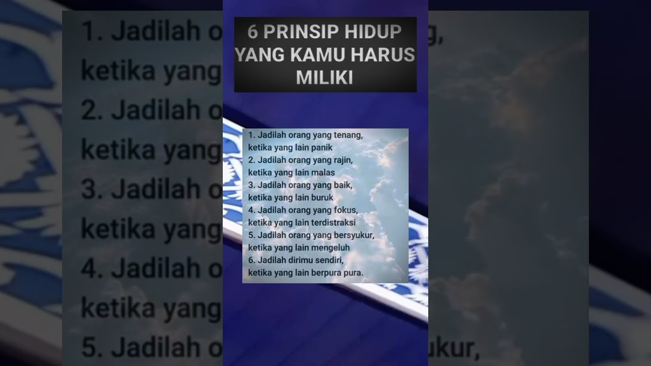 6 prinsip hidup yang harus kamu miliki, #motivasiislam #katakatamotivasi #katabijakislami