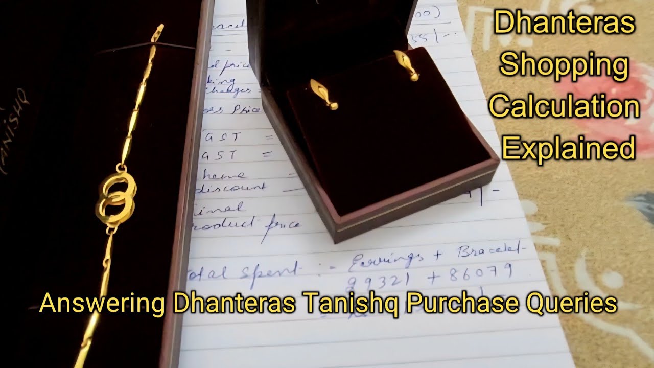 Подробное видео о покупке Tanishq Dhanteras с оплатой, кодом продукта и полным расчетом💫✨️