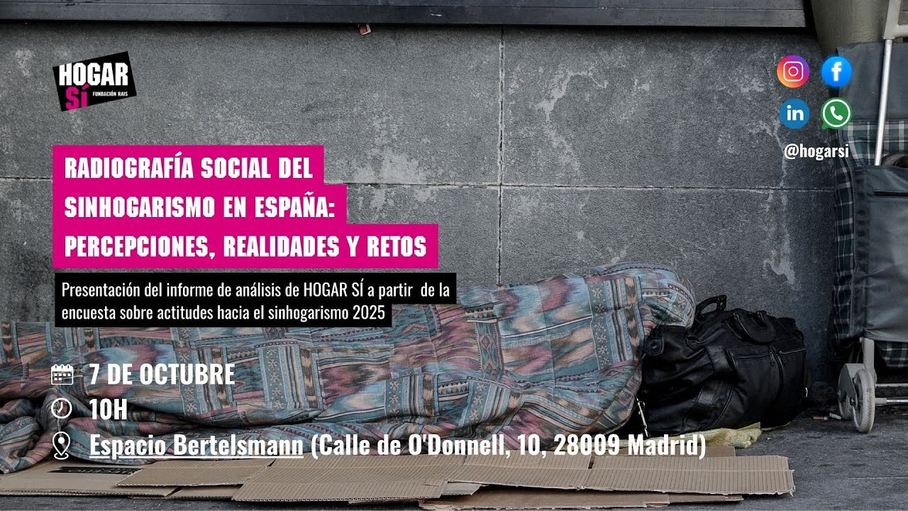 Presentación: “Radiografía social del sinhogarismo en España: percepciones, realidades y retos”