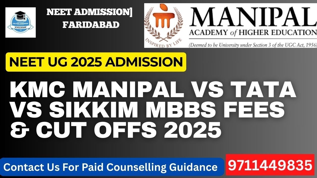 KMC Manipal vs Tata vs Sikkim MBBS Fees & Cut Offs 2025 🔍 | REAL Seat Chances & Hidden Costs!