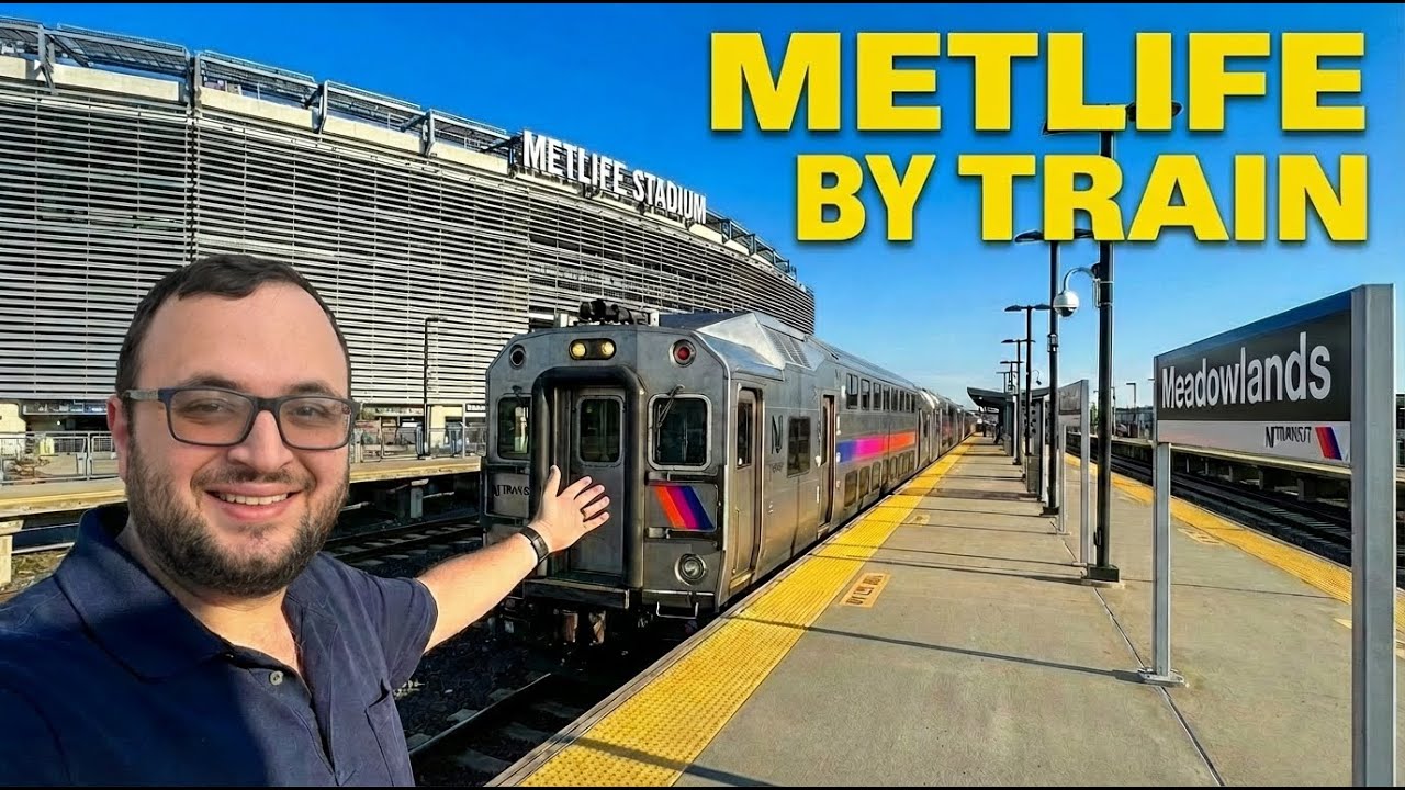 I took THE TRAIN to METLIFE STADIUM | Riding NJ Transit’s BETMGM Meadowlands Rail Line