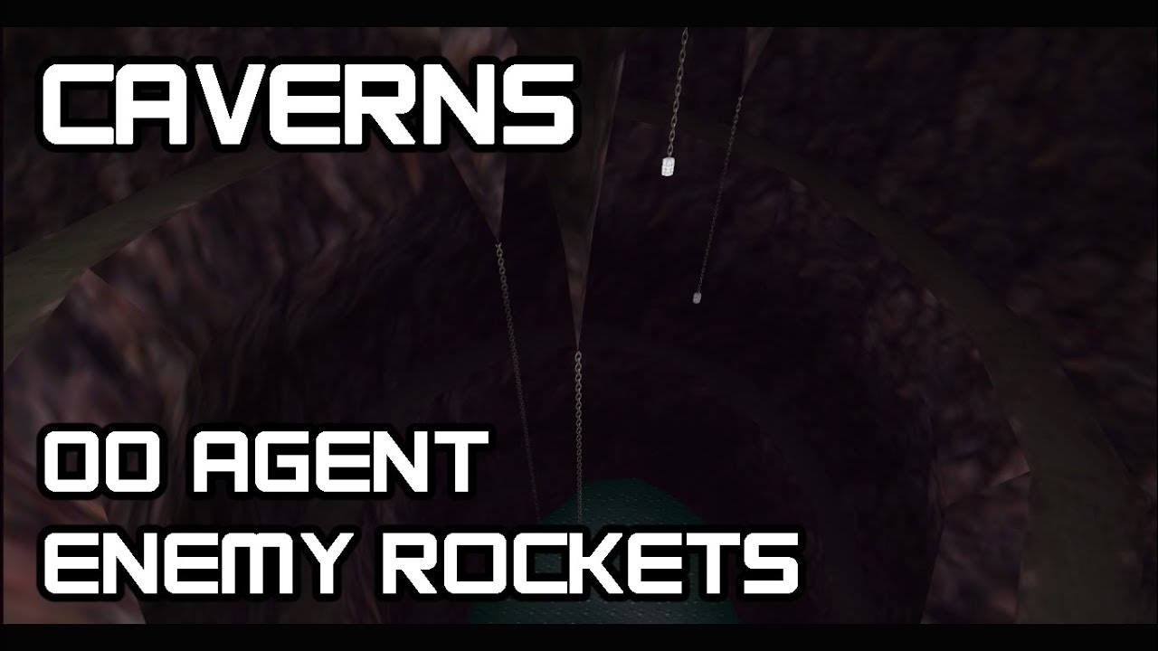 GoldenEye 007 N64 - Caverns (00 Agent, Enemy Rockets)