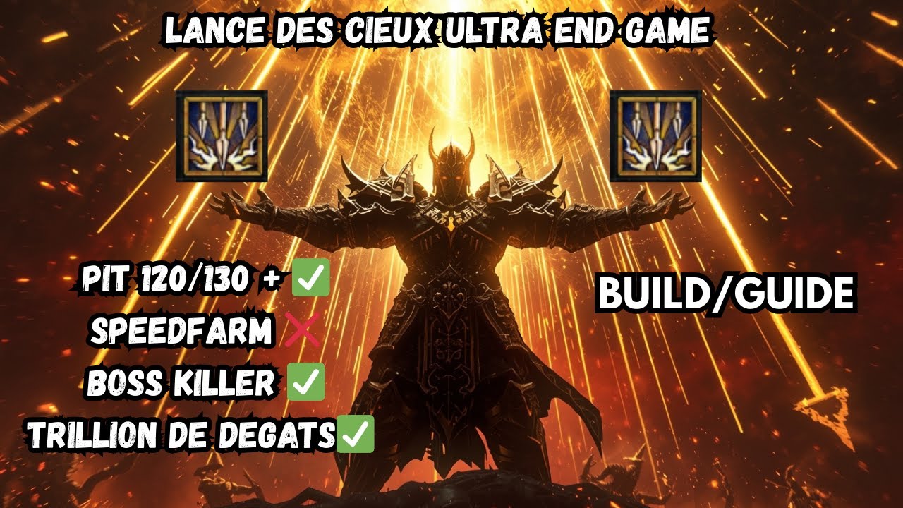 DIABLO 4 SAISON 11 PALADIN LANCE DES CIEUX  | FINI LES MARTEAUX, LE PIT 120 SANS EFFORT 🔥BUILD/GUIDE