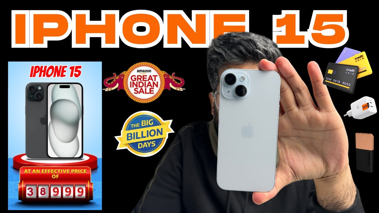 iPhone 15 at 39K Big billion days Sale | Price, Card, Best cover, PD charger | Amazon?