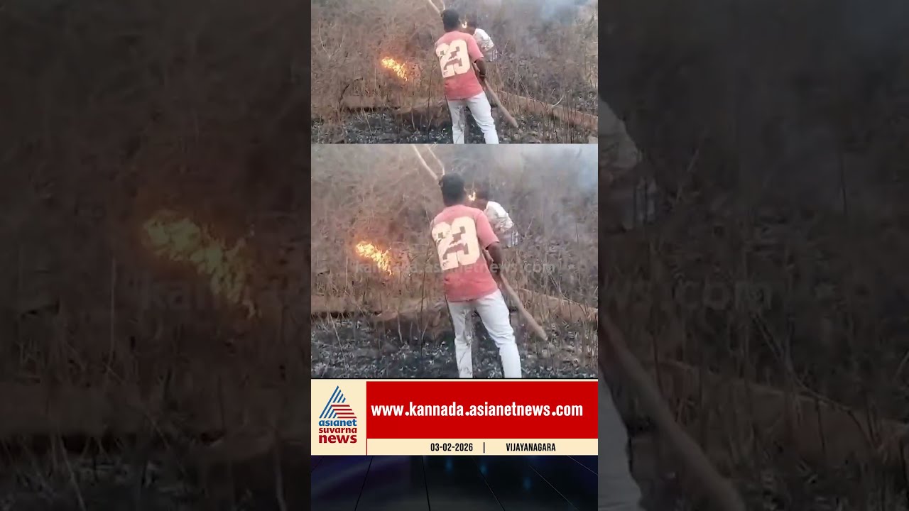 ರೈಲ್ವೆ ಟನಲ್ ಗುಡ್ಡಕ್ಕೆ ಬೆಂಕಿ! #Hosapete #Vijayanagara #RailwayTunnel #FireAccident