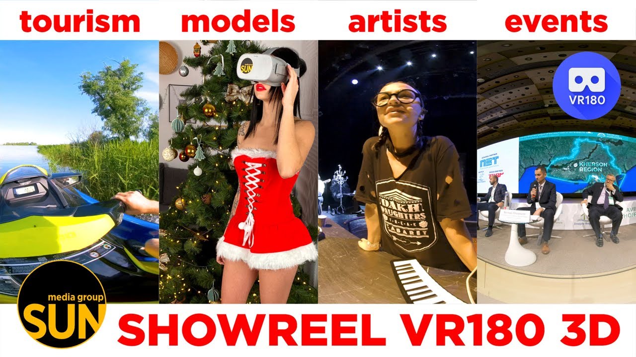VR180 3D video showreel about tourism, models, artists and events.