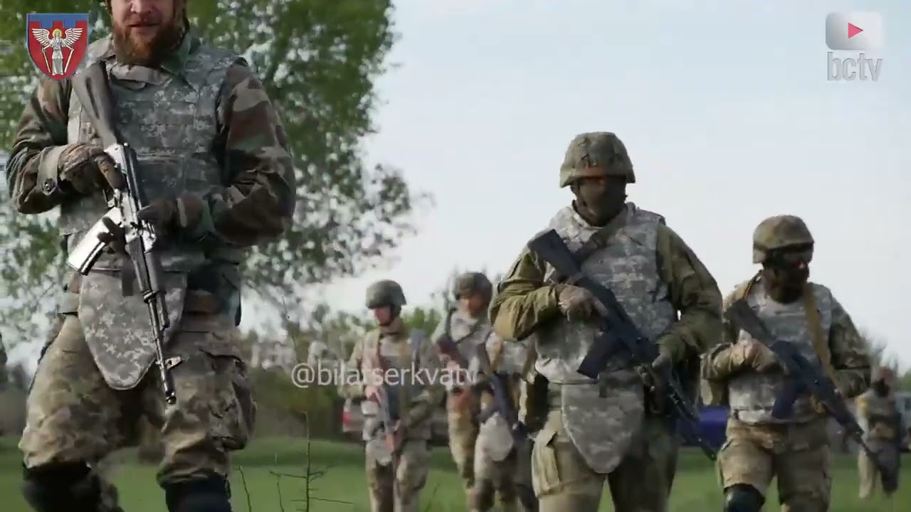 Ukrainian 114th Territorial Defense Brigade volunteer forces training in the Kyiv area.