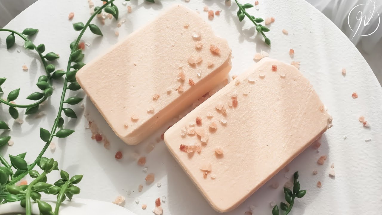 Making PINK HIMALAYAN SALT & SILK Cold Process Soap with Essential Oils