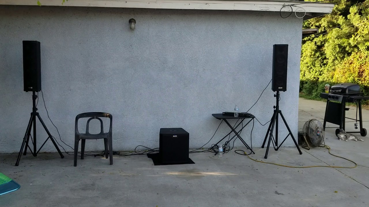 Alto Ts212 sub and a Pair of Alto Troupers outdoor sound test (Use Headphones)