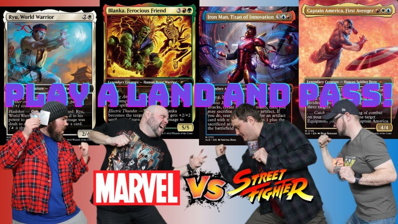 Marvel V Street Fighter Two-Headed Giant Battle Ironman / Captain America V Ryu / Blanka #edh #mtg