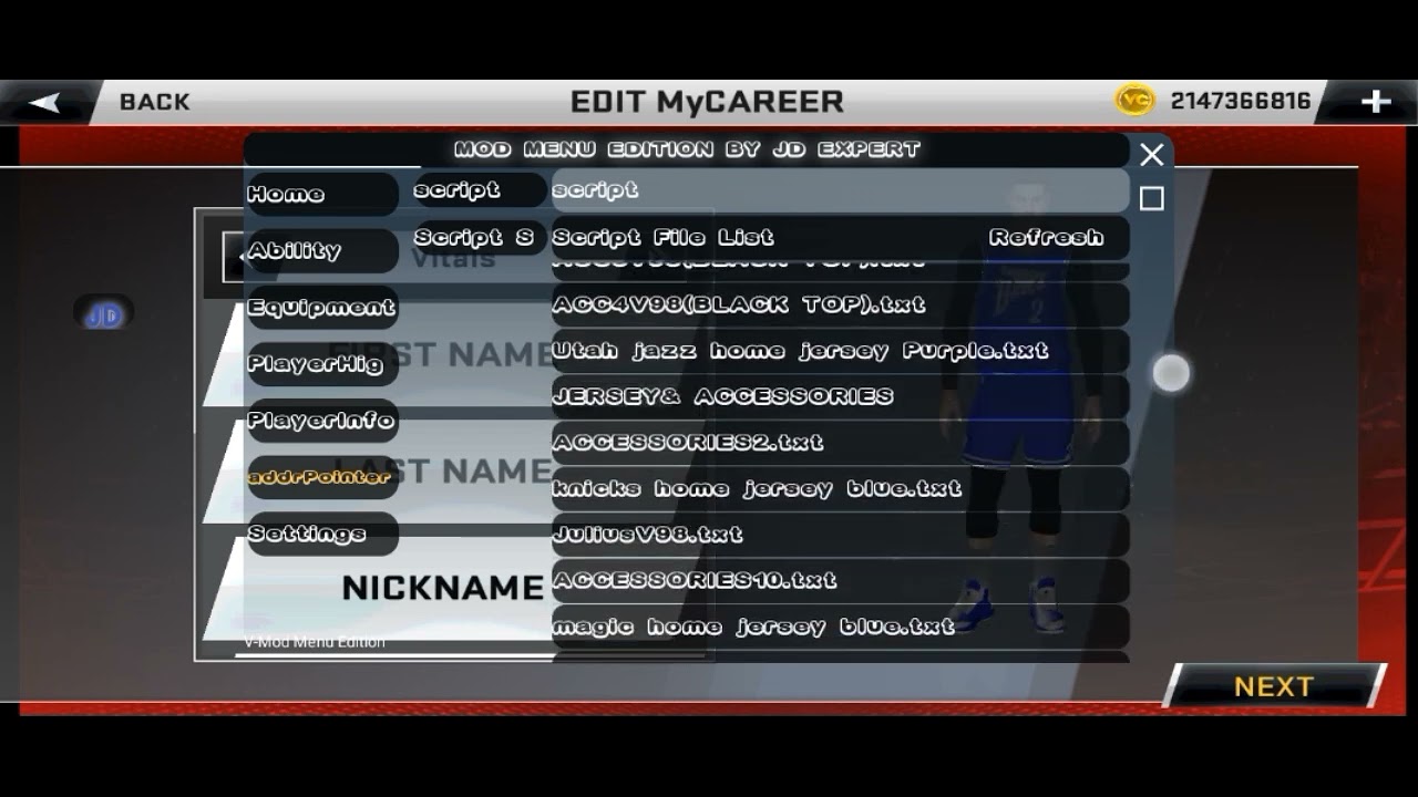 ALL TEXTFILE V98 JD MOD MENU