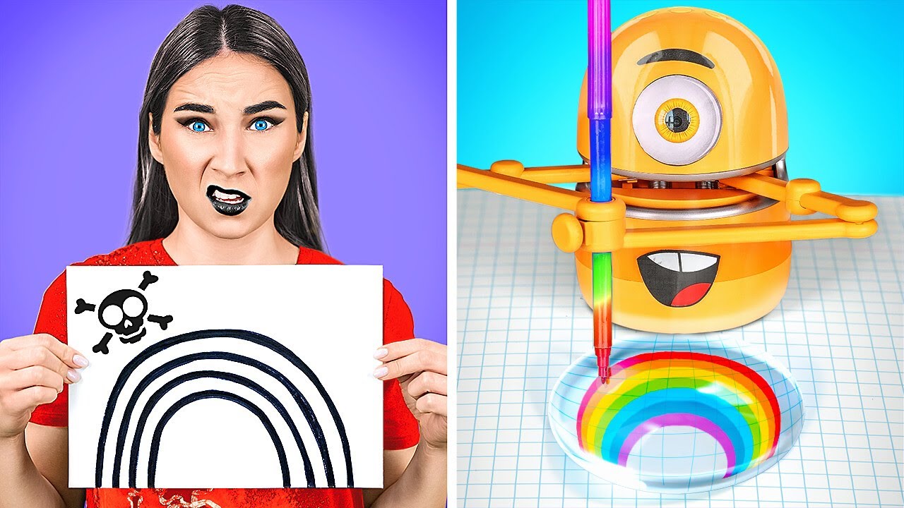 TRUCURI PENTRU OAMENI CREATIVI | Provocare de desen! Trucuri artistice vs gadgeturi – 123 GO! SCHOOL