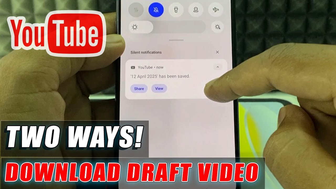 how to download youtube draft video in gallery?