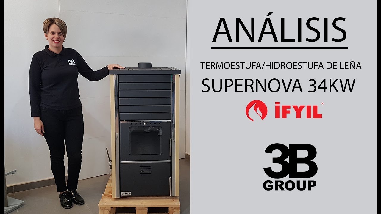 Termoestufa / Hidroestufa de leña Supernova de 34KW de IFYIL