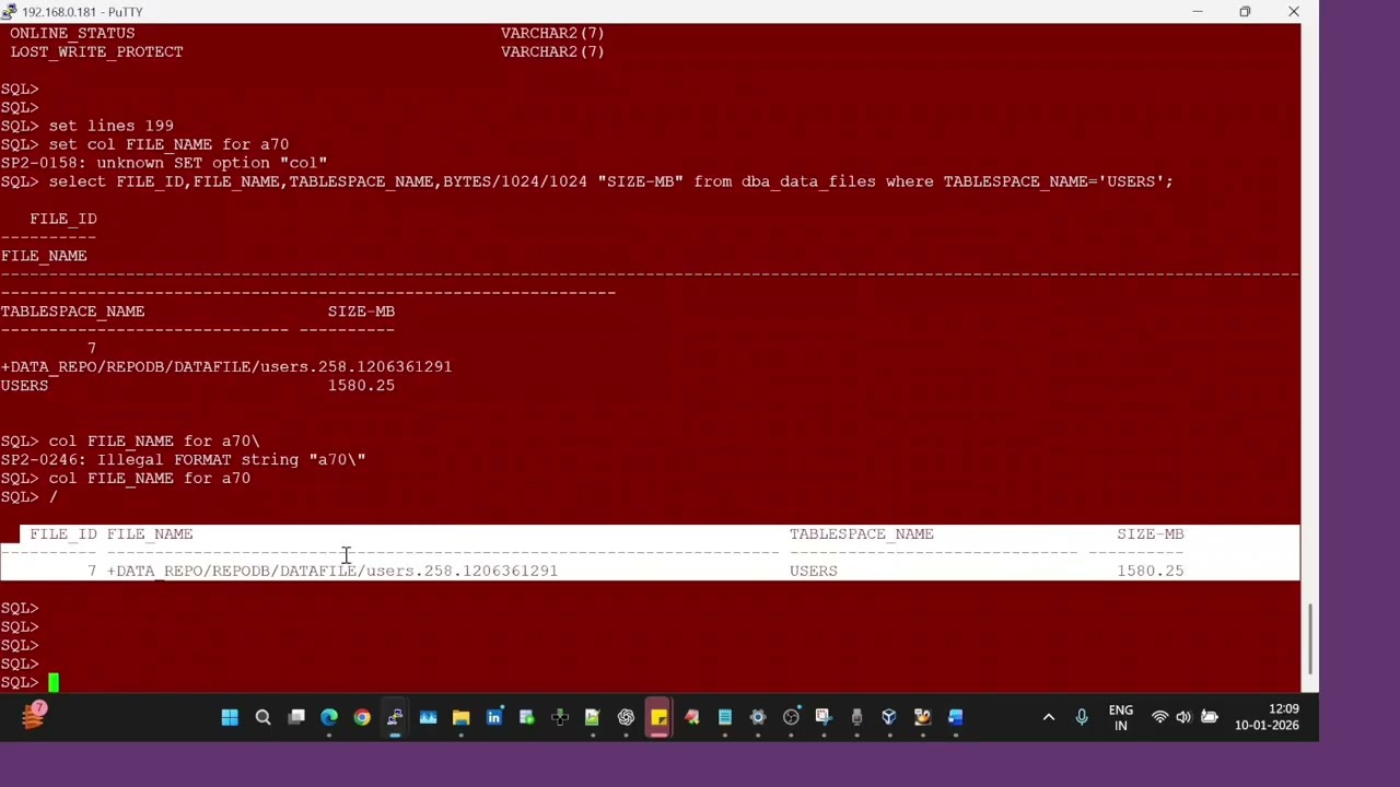 How to Add Datafile in Oracle database with ASM
