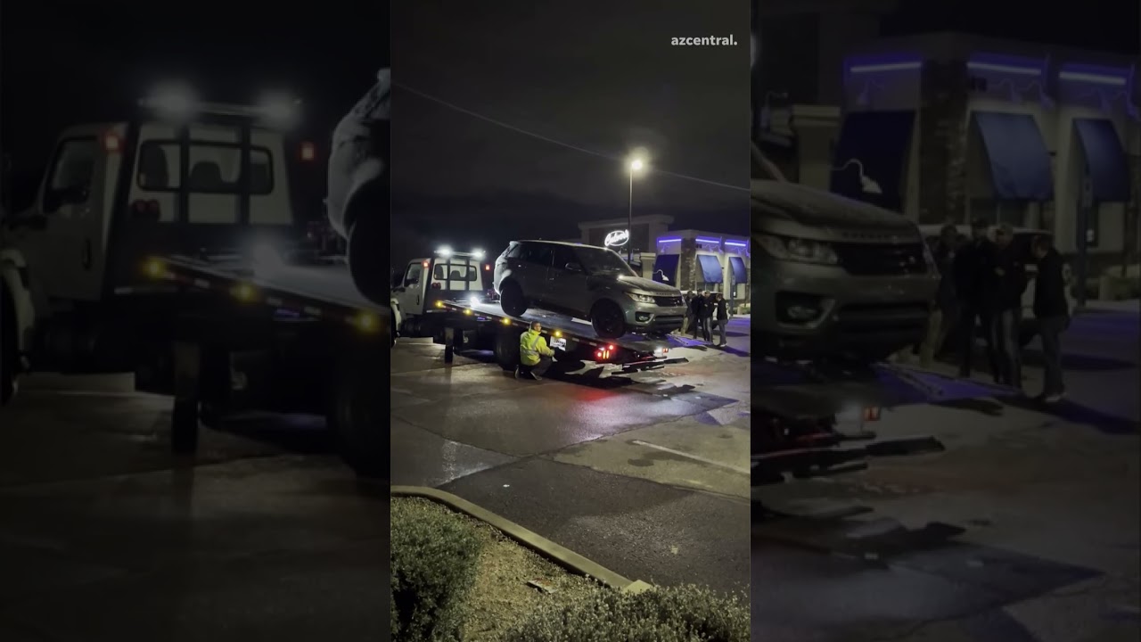 Law enforcement officers investigate vehicle in Tucson area