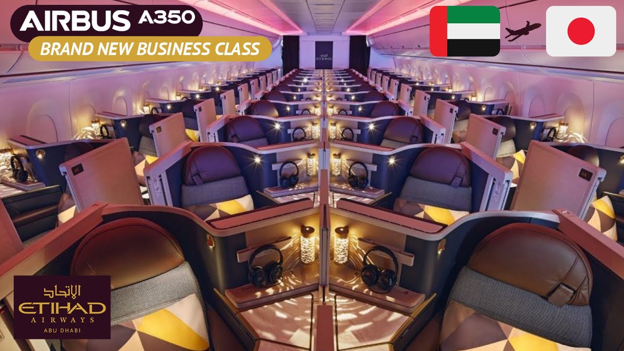 LONG HAUL Etihad NEW Business Class Suites on the FLAGSHIP A350-1000 from Abu Dhabi to Tokyo Narita