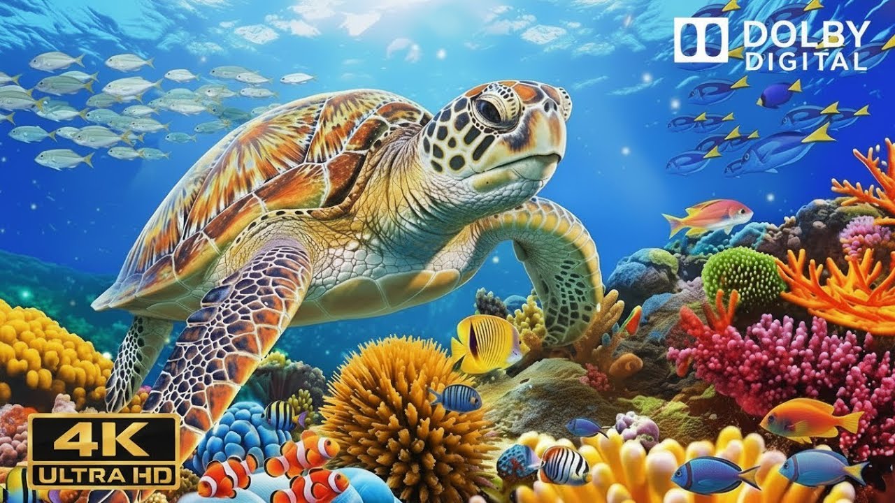 Underwater Wonders 4K – Amazing Fish, Coral Reefs & Sea Animals with Deep Sleep Sounds..