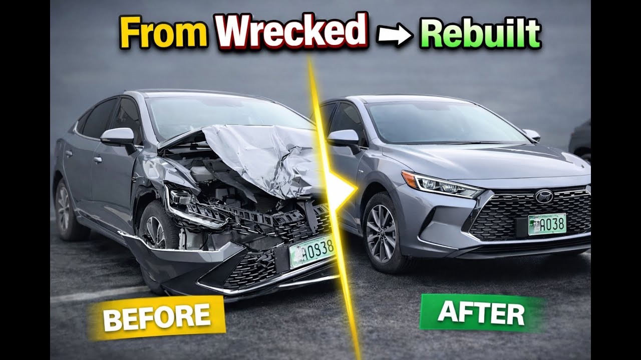 Severe Front-End Car Damage Repair & Restoration | Full Rebuild (Before/After)