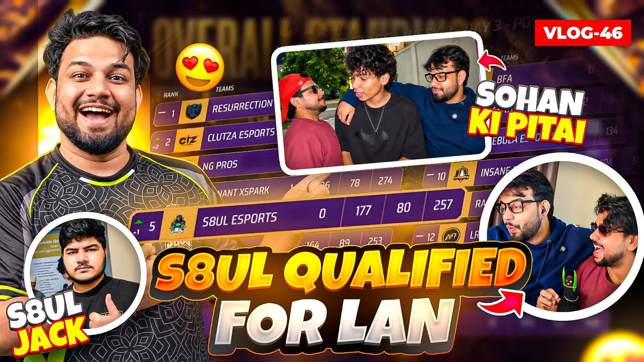 Finally S8UL Qualified For FFMIC Lan  #vlog #s8ul #funny 