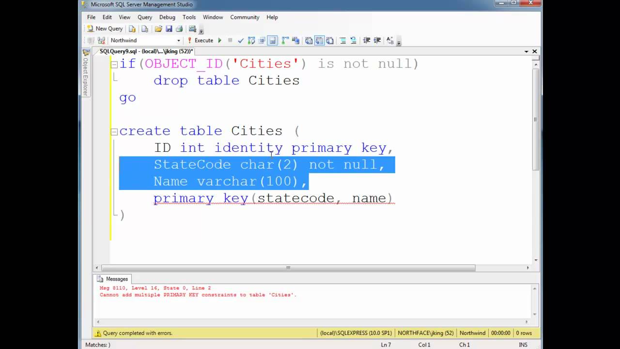 SQL Unique Constraints