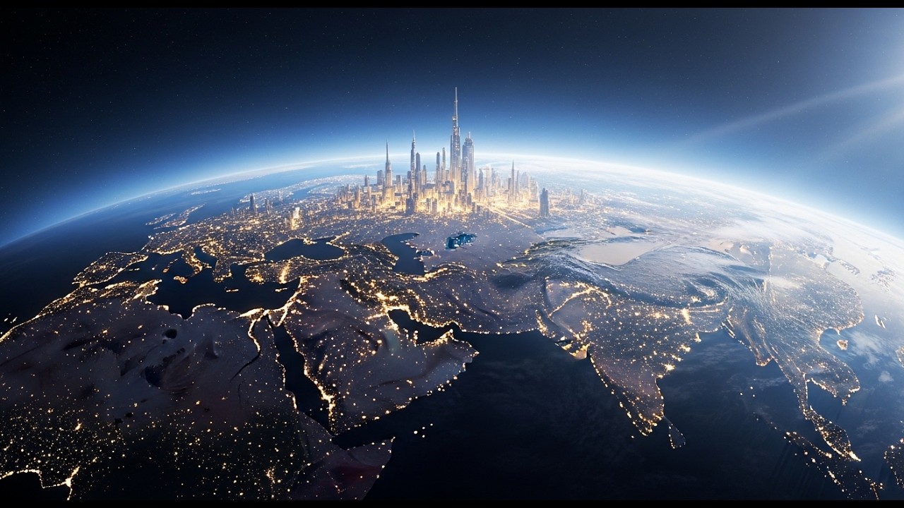 City Seen From Space | Humanity in 3100 (4K Ultra-Realistic) #futuristiccities #futurecityFuture