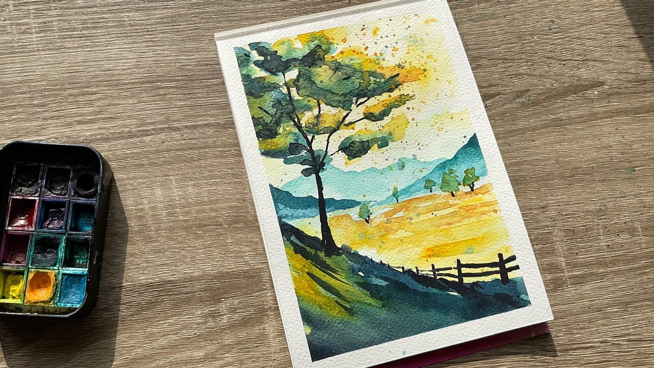 Watercolor Scenery Painting Tutorial