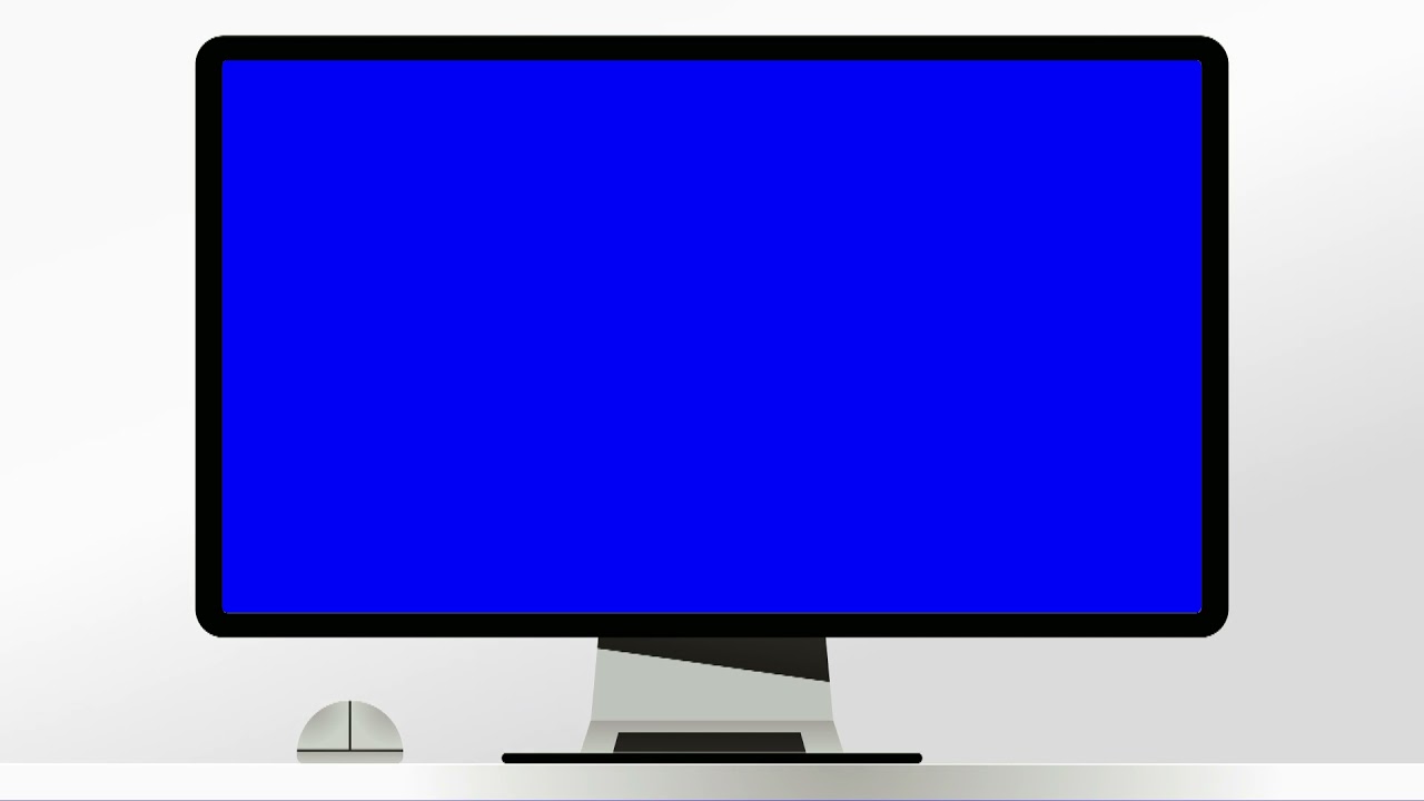 3D COMPUTER AND MOUSE OVERLAY BLUE SCREEN/ USE CHROMA KEY/ FREE DOWNLOAD/ FOR CONTENT CREATORS