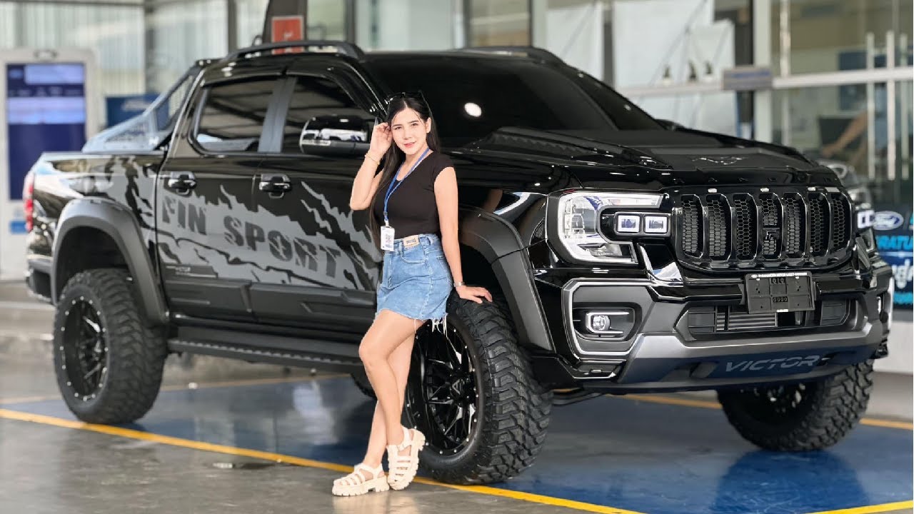 New Victor Body kit Design Black Ford Ranger XLS Fin Sport with Hamer Customization Thailand Review