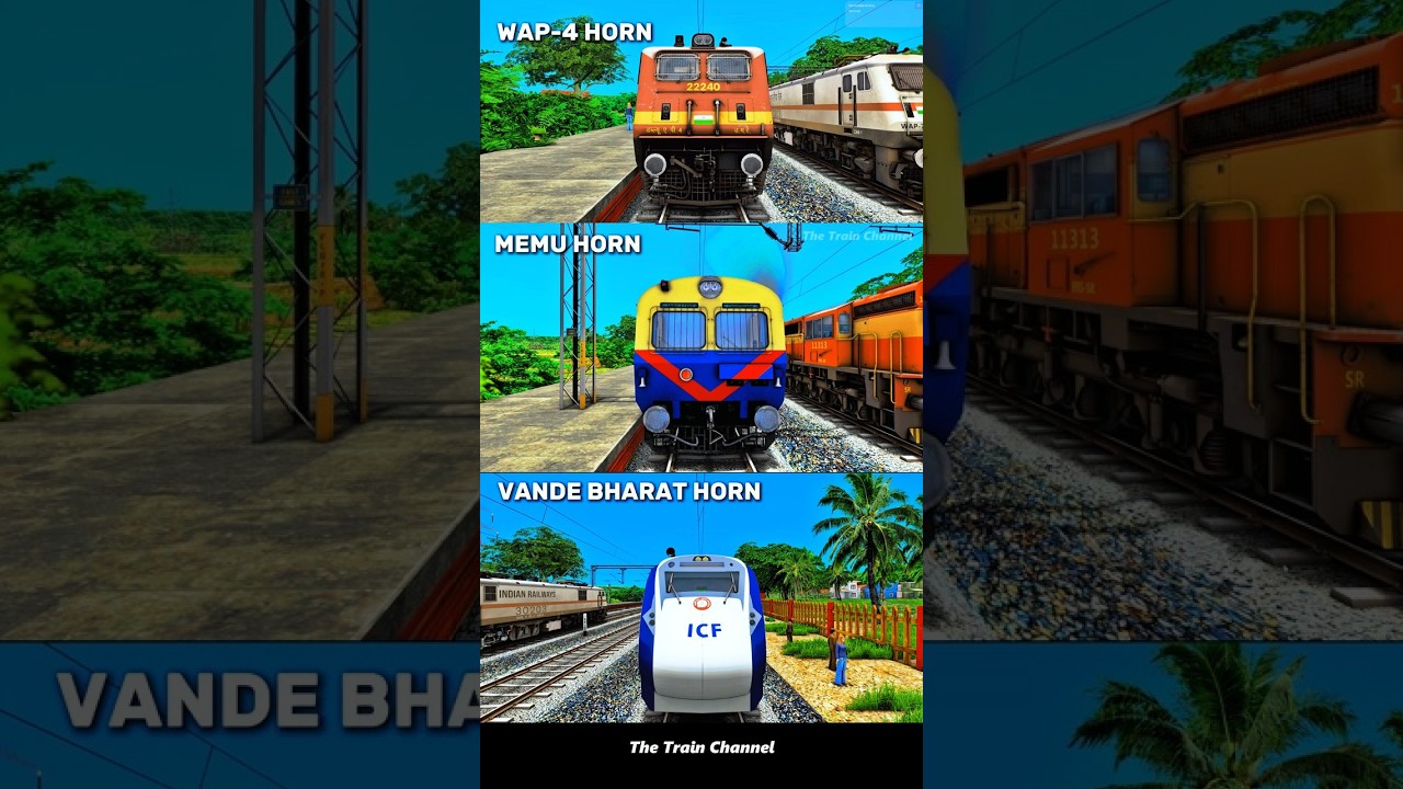 Train Horn Indian Railways WAP-4 | MEMU | VANDE BHARAT #shorts #train #trainhorn #railway #railroad