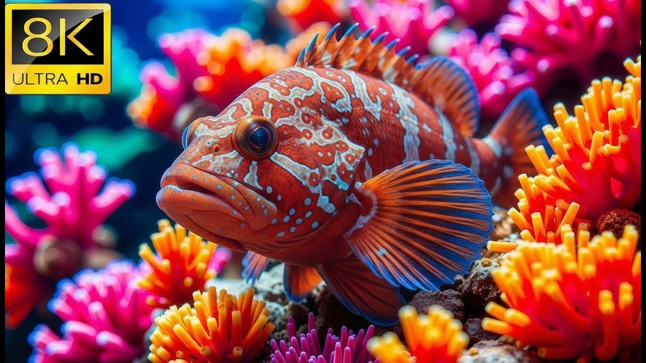 Ocean Wildlife Documentary 4K | Tranquil Marine World & Ambient Sea Sounds