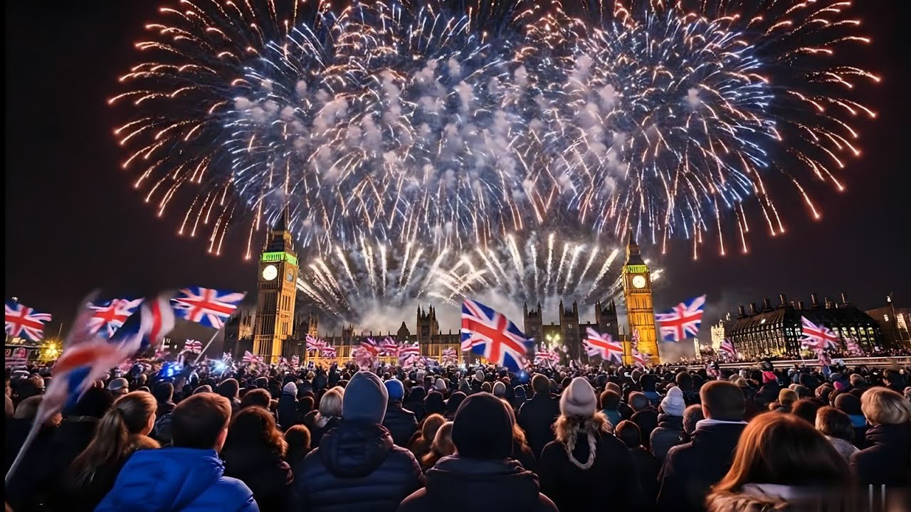 New Year 2026 Night Celebration  Fireworks Over Cities | USA UK Canada (Full Vibes)