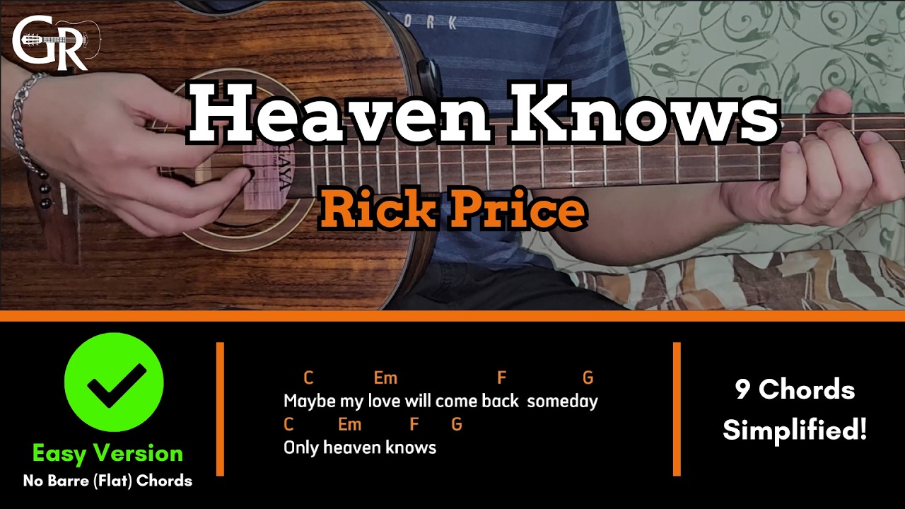 Heaven Knows - Rick Price | EASY! Guitar Tutorial (CHORDS, STRUMMING PATTERN & LYRICS)