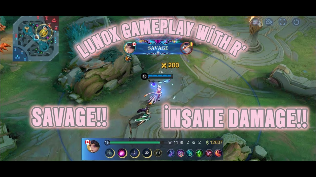 İNSANE SAVAGE!! Lunox Gameplay with R' ^^Legend Skin /MLBB