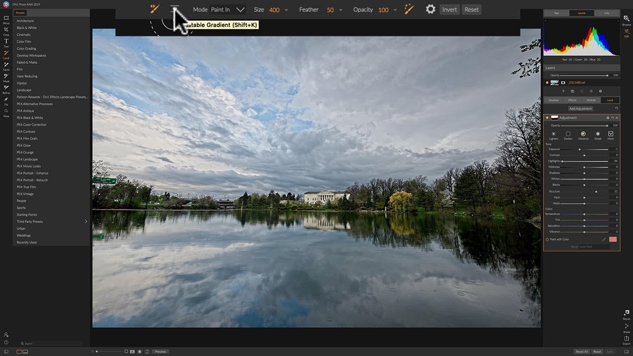 On1 Photo RAW 2019 - 6: Common Tools