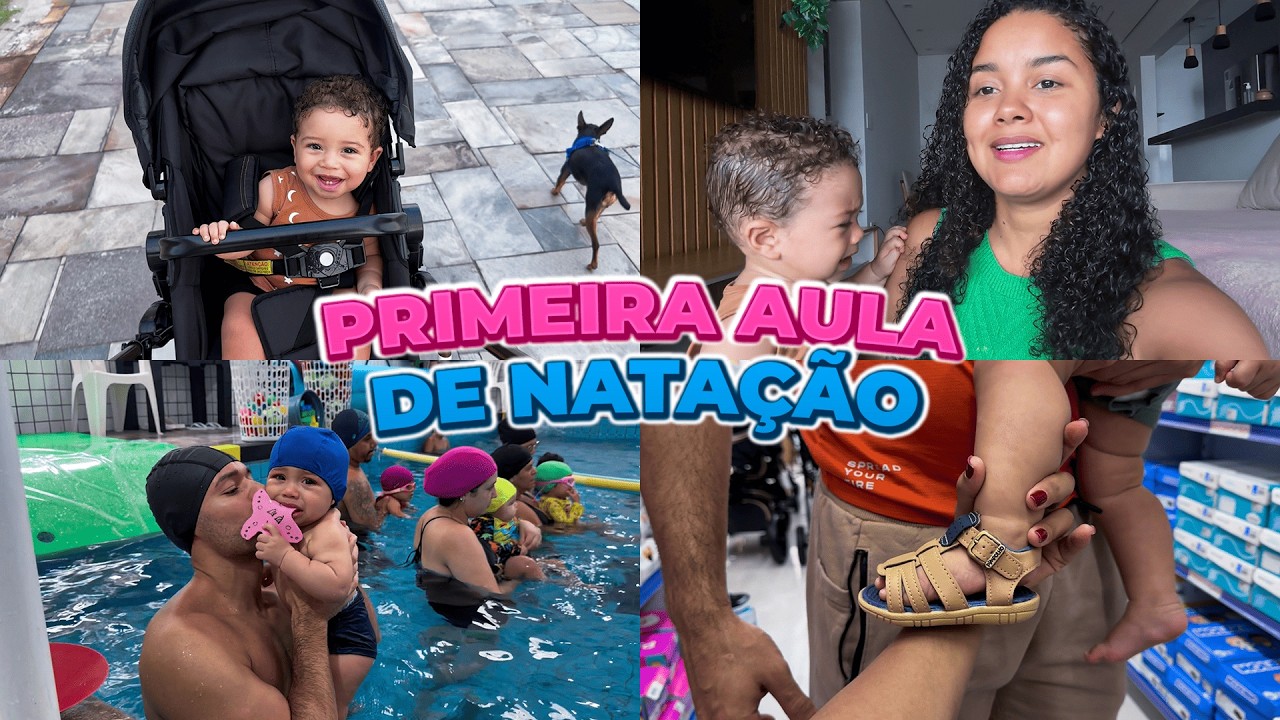 Vlog: Primeira Aula de Natação do Miguel 🏊‍♂️💦 + Nossa Rotina da Tarde