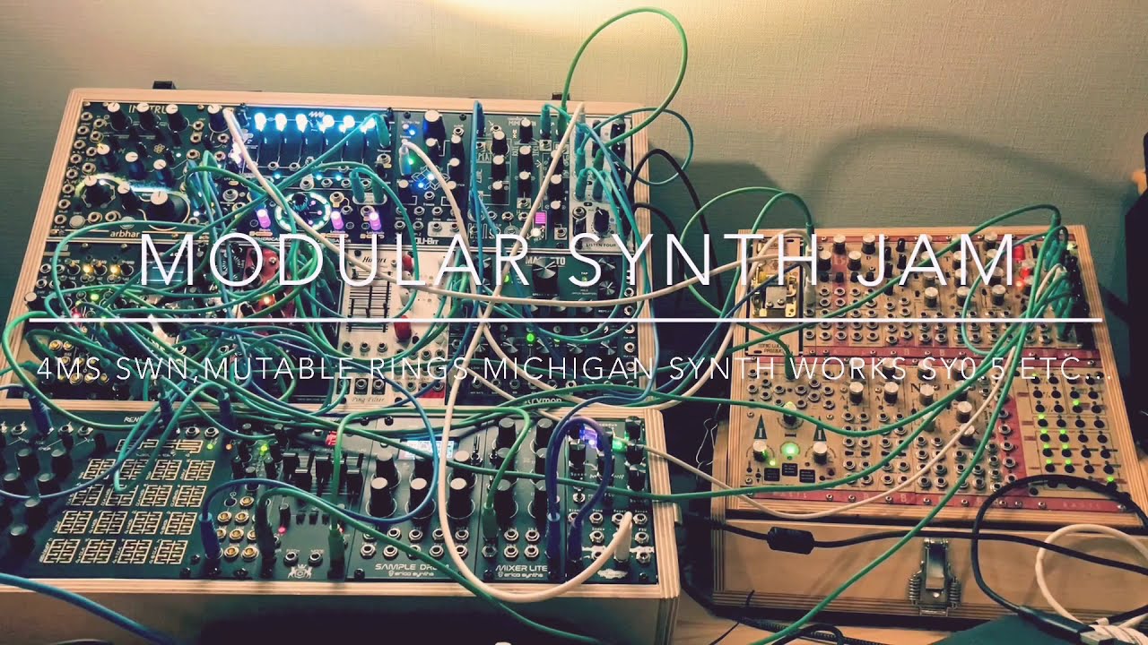 Modular synth Jam. 4ms SWN,mutable Rings,Michigan Synth works SY0.5, etc...
