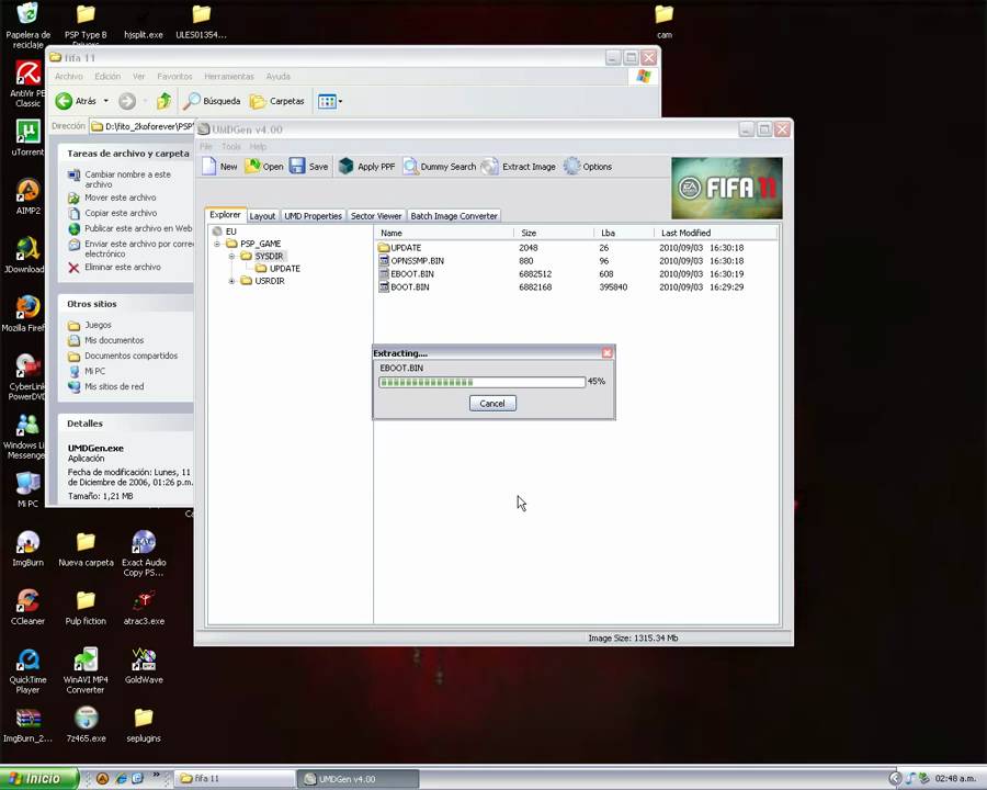 Extrayendo Eboot bin de la ISO