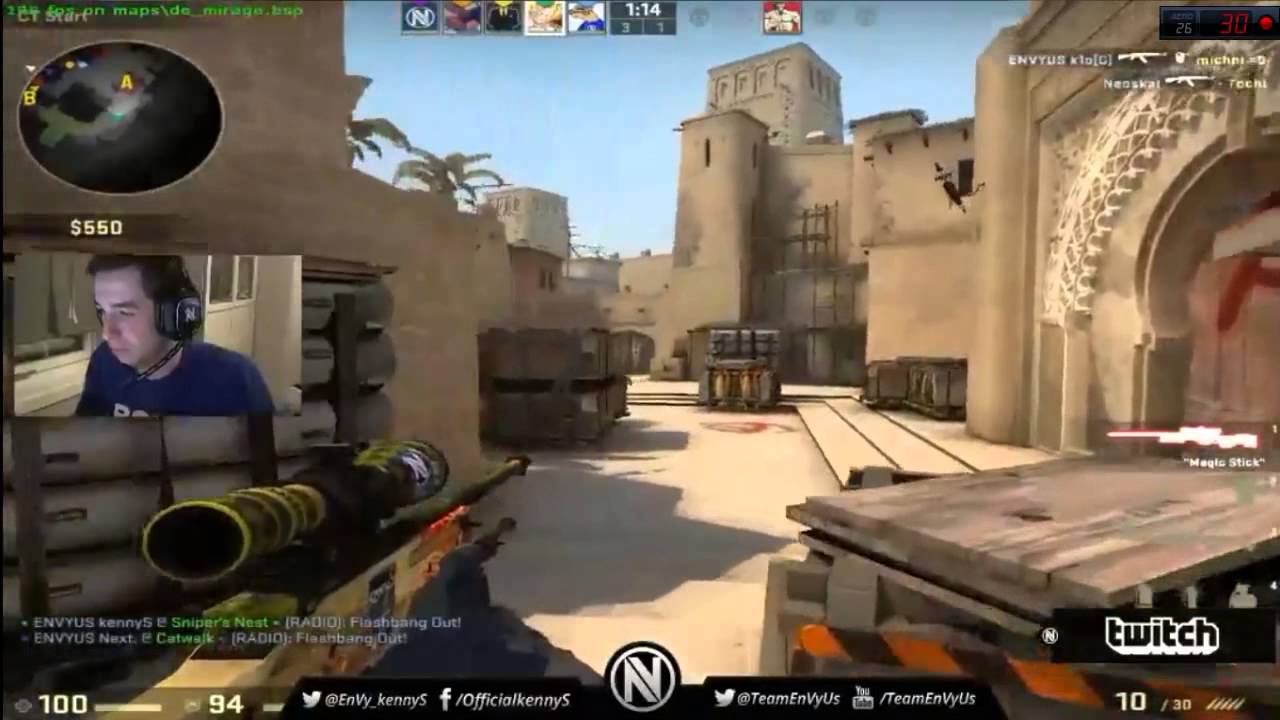 CS:GO EnVyUs kennyS - livestream competitive Mirage