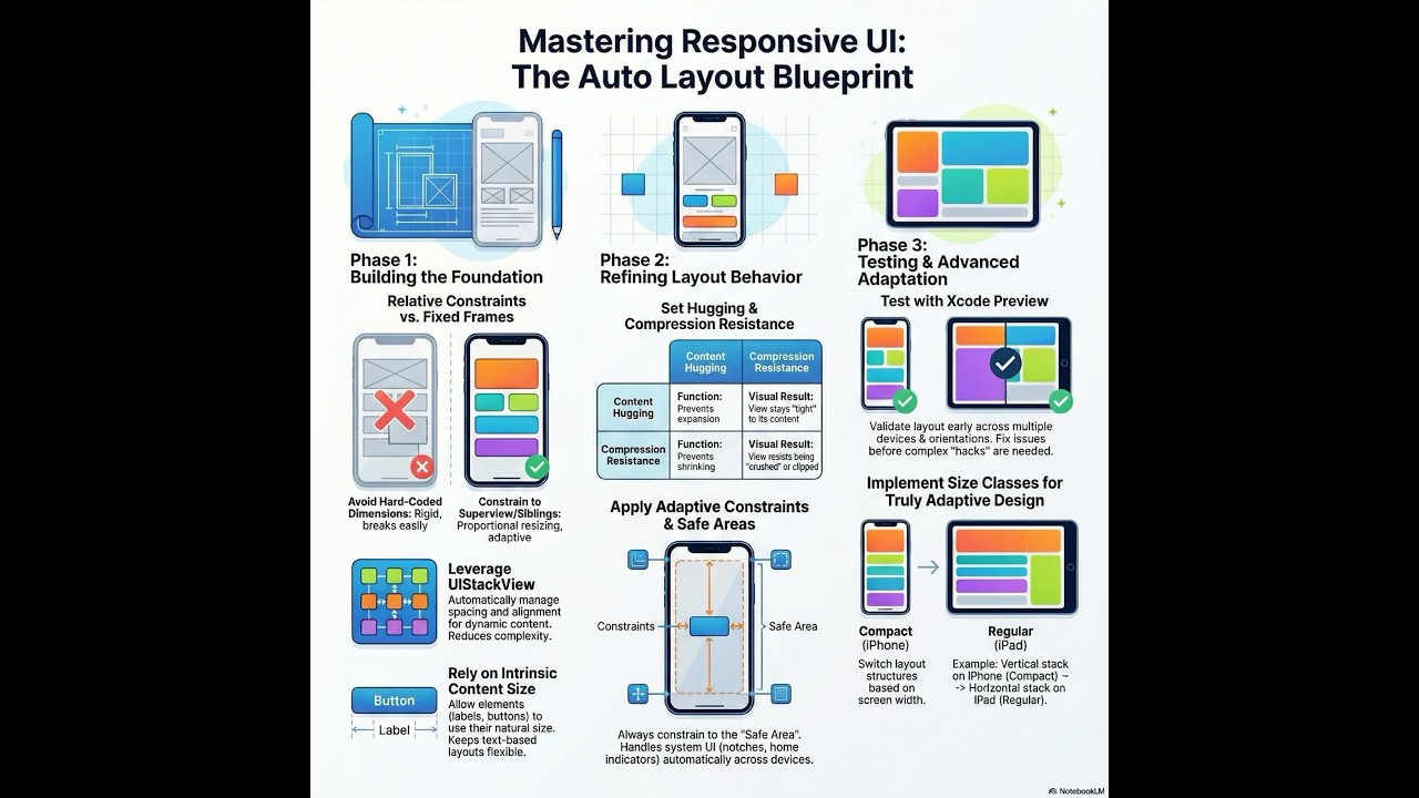 51 . 📱 Handling Dynamic, Screen-Responsive Layouts Using Auto Layout | Eng