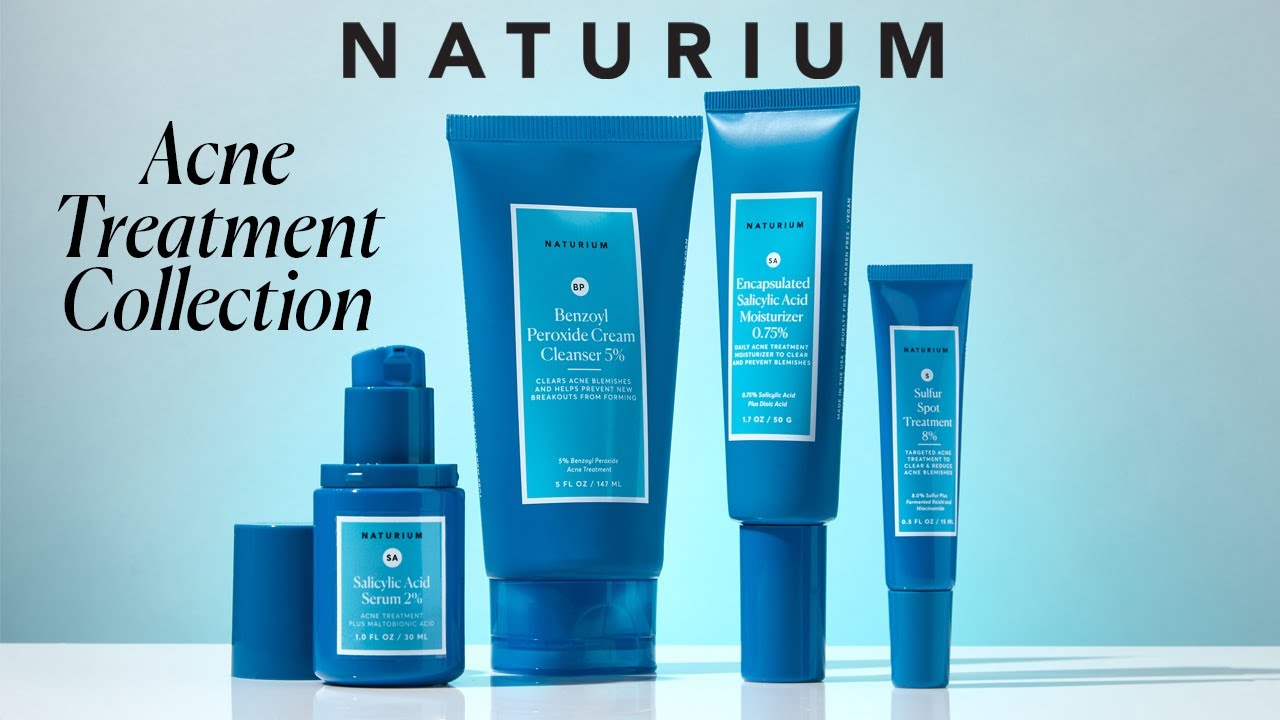 NATURIUM Acne Treatments: Effective Skincare Featuring Benzoyl Peroxide, Salicylic Acid, & Sulfur