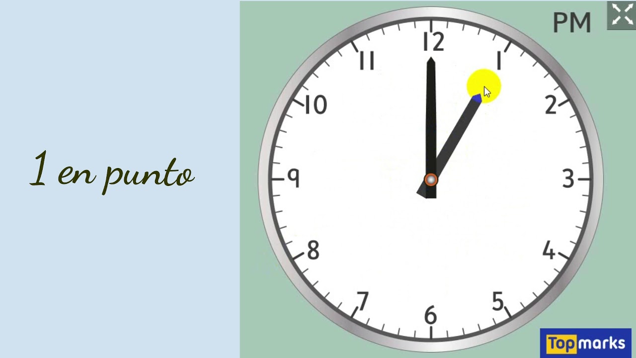MATEMÁTICAS El reloj de agujas (en punto / y media)