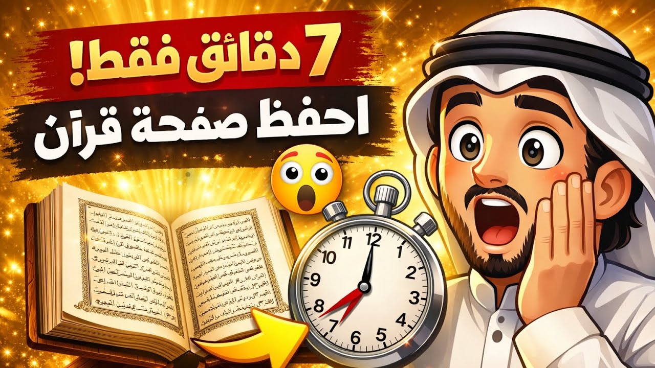 طريقة عبقرية لحفظ صفحة قرآن في 7 دقائق (نتائج حقيقية)