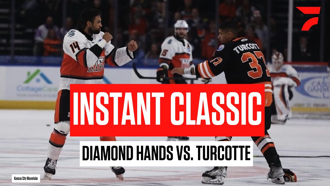 Diamond Hands Daniel Amesbury Fights ECHL Heavyweight Yanick Turcotte In Instant Classic