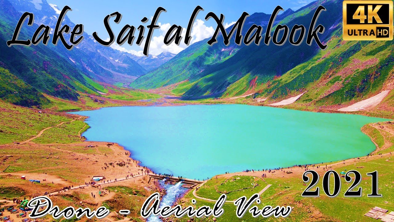 Lake Saif ul Malook, Naran Valley Pakistan 2021 - Drone Aerial View 4K