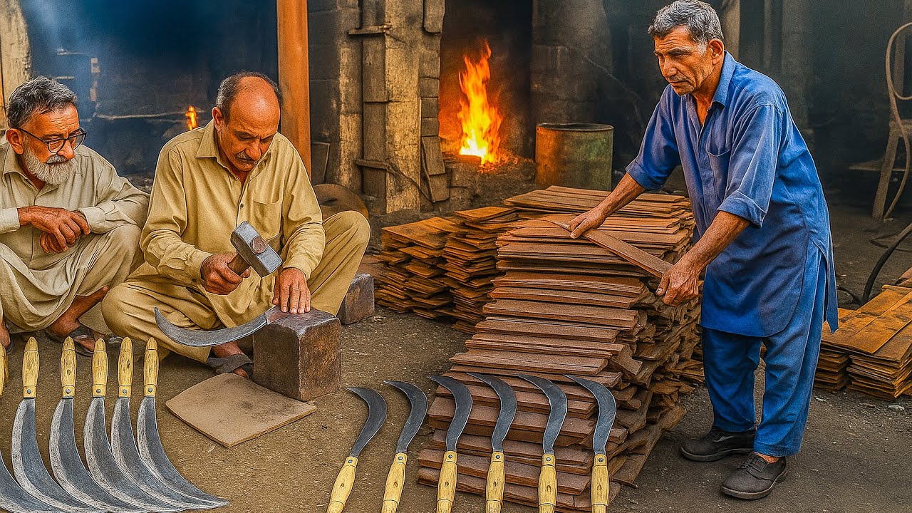 How Old Rail Lines Are Recycled into Sharp Hand Sickles!