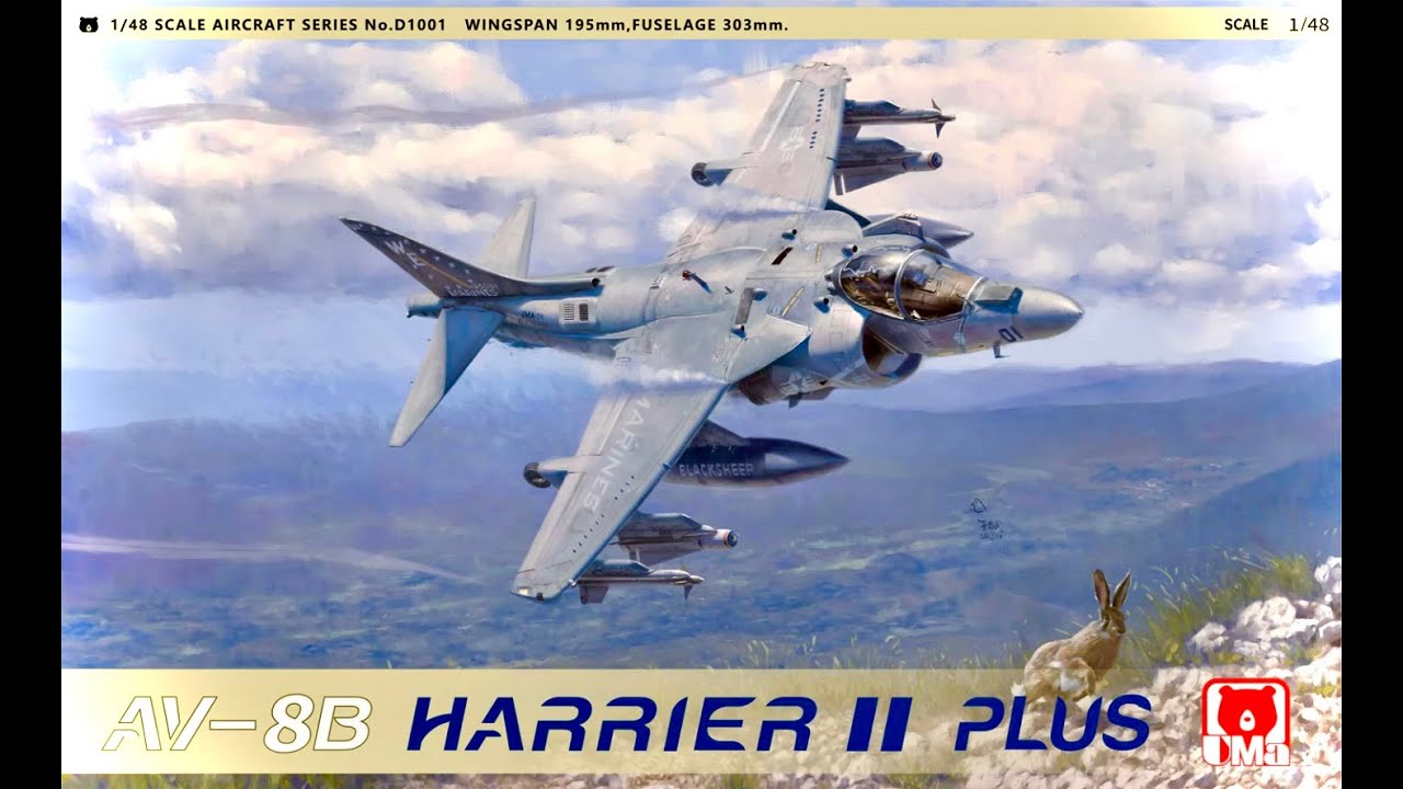 1/48 Uma Harrier AV8B (& Falklands SHAR RANT! 😡) kit review